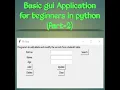 Basic Gui application for beginners with using Python and My sql Part-2 PYTHON WORLD