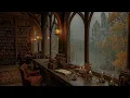 You re Reading an Classic Book in a Gothic Library with Rain Sounds Dark Academia for Relax Mood