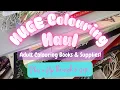 My Biggest Colouring Haul Yet 6 months worth of purchases Adult Coloring Books Supplies