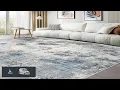 Washable Rug 8x10 Area Rugs for Living Room Modern Abstract Neutral Soft