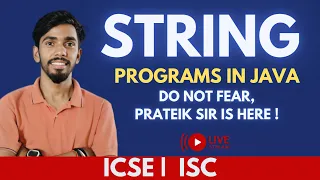 Live String in Java Computer java 10 11 12 ICSE ISC