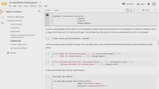 Hypothesis testing tutorial using Python in Google Colab