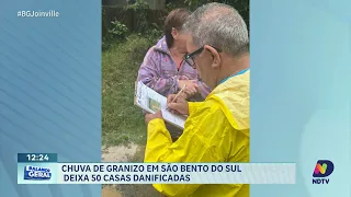 Granizo causa prejuízos e deixa 50 residências danificadas em São Bento