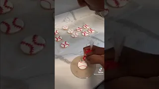 How To Make Iced Baseball Butter Cookies