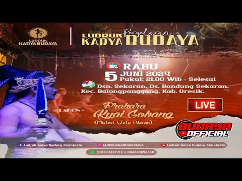 Download MP3 🔴Live Ludruk Karya Budaya Dsn Sekaran DS Bandung Sekaran kec Balongpanggang Gresik