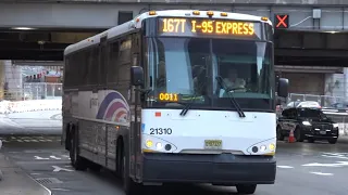 NJ TRANSIT MCI D4500CT BUS 21310 ON THE 167T ENTERING THE PORT AUTHORITY BUS TERMINAL RAMP