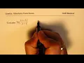 How to Find Limits for Relations with Absolute Functions MCV4U