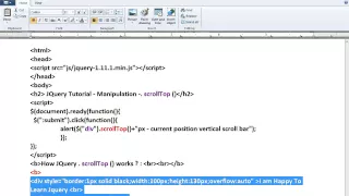 JQUERY SCROLLTOP METHOD DEMO
