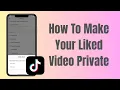 Download Lagu How To Make Your Liked Video Private On Tiktok