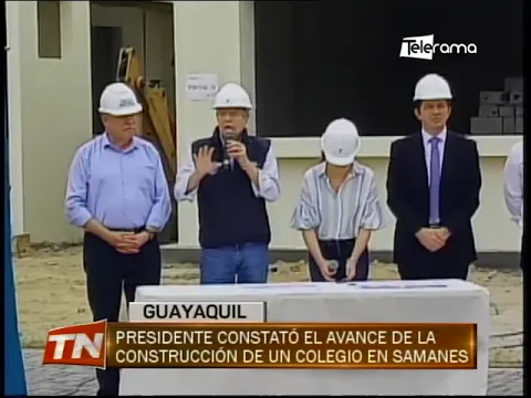 Presidente constató el avance de la construcción de un colegio en Samanes