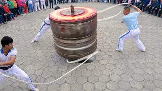 China’s Crazy Technique to Spin Massive Top in Middle of Street