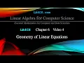 Geometry of Linear Equations