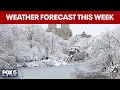 When will the snow in NYC NJ melt Extended weather forecast