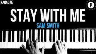 sam smith stay with me karaoke slower acoustic piano instrumental cover lyrics