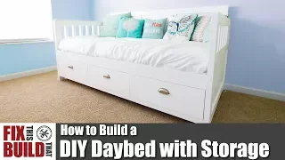 DIY Daybed with Storage Drawers How to Woodworking Projects