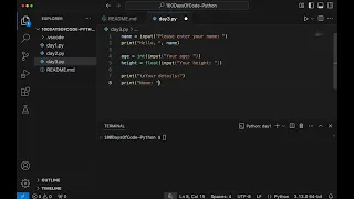Python Day 3 - Input and Output