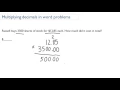 Multiplying decimals in word problems