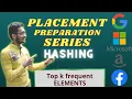 Top K Frequent Elements Hashing 12 Placement Preparation Series Optimized LeetCode 347