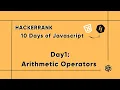 Hackerrank 10 Days of JavaScript Day 1 Arithmetic Operators Cozum