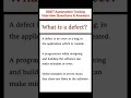 SOFTWARE TESTING What is a Defect SDET Automation Testing Interview Questions Answers