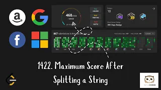 LeetCode 1422 Maximum Score After Splitting a String Efficient Java Solution Explained