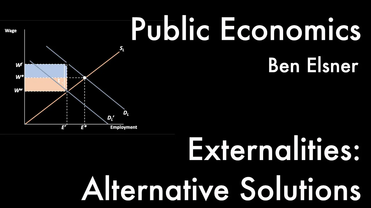 Other Solutions to Fix Externalities -- Public Economics III, 11/12