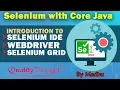 Componets Of Selenium Understanding IDE WebDriver GRID Selenium Automation Tutorial QT