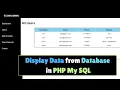 How to Show Data from Database in Admin Panel in PHP PHP E-Commerce Project Tutorial