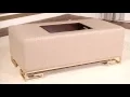 Julian Faux Ostrich Tray Ottoman Coffee Table - FOX6243C