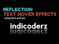 Reflection Text hover effects using html and css