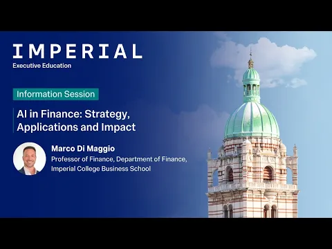 Information session on Imperial Executive Education’s AI in Finance