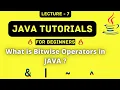 Binary Number System Bitwise Operators Example in Java Hindi