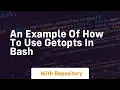an example of how to use getopts in bash