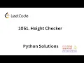 1051 Height Checker Python Leetcode Solution