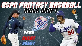ESPN Fantasy Baseball Mock draft 2024 - FREE CHEAT SHEET 2024