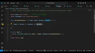 Build a React js Countdown Timer Clock Animation in JSX Using count-down-react Library