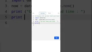 Python program to display the current date and time