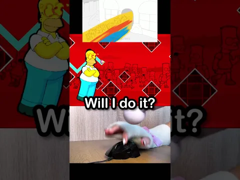Can I Beat The IMPOSSIBLE Homer Simpson Final Boss? 🤔 #shorts #geometrydash