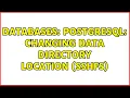 Databases PostgreSQL changing data directory location sshfs