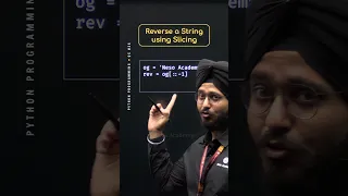 String Reversal using Slicing