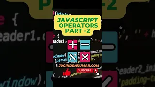 javaScript operators part 2