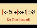 Don t solve this absolute value equation the usual way