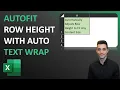 Excel Tips - Autofit Row Height to Cell Contents Auto Text Wrap Easy Method