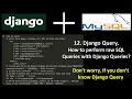 29 How to perform raw SQL Queries with Django Queries