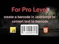 How to create a barcode in JavaScript to convert text to barcode