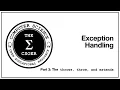 Exception Handling Pt 3 Creating and Handle Multiple Exceptions