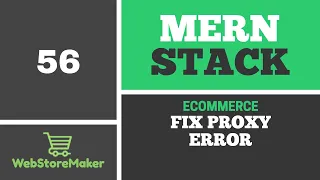 56 Fix Proxy Error - Ecommerce Tutorial using MERN Stack
