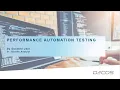 Webinar - Performance Test Automation