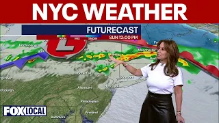 NYC weather Rain possible thunderstorms expected Sunday night