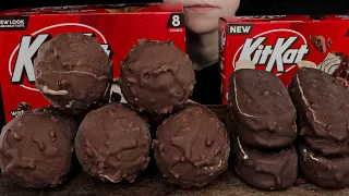asmr kitkat chocolate candy ice cream bars u0026 cones dessert mukbang 